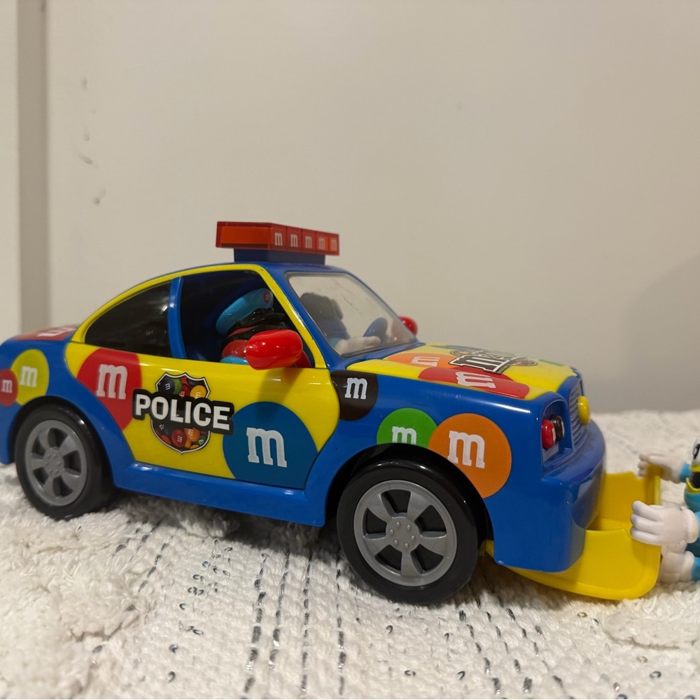M&M'S Colorful Police Car Toy Collectible item.